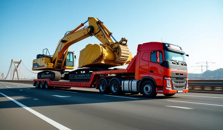 Heavy haul for construction equipment